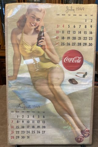 July - August 1949 Coca Cola Calendar