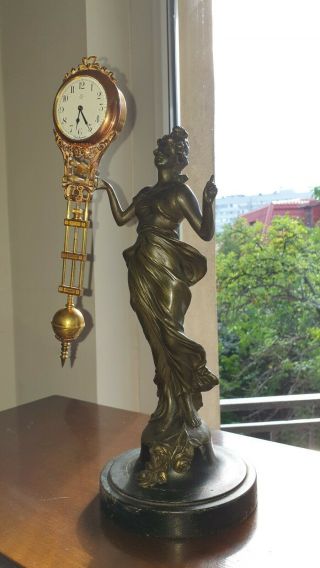 Antique Junghans Mystery Diana Swinging Clock