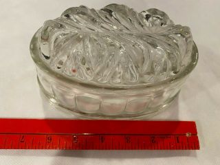 Vintage Retro Clear Glass Jelly Mould Mold Traditional British Made Uk Britian