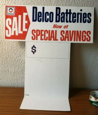 Really Nos Delco Batteries Advertising Sign Cardboard Display 24 3/4 " X 20 "