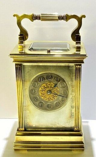 French Strike Repeat Carriage Clock By E Maurice & Co.