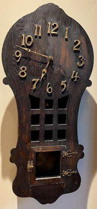 1908 Sessions Ramona Oak Mission Wall Clock