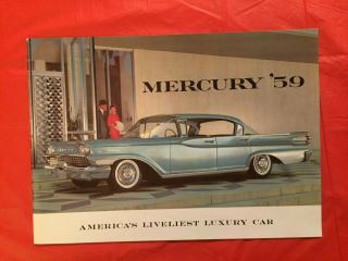 1959 Mercury " Monterey Montclair Park - Lane " Car Dealer Showroom Sales Brochure