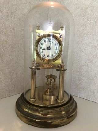 400 Day Gustav Becker Medaille D’or Anniversary Clock Disc Pendulum Circa 1900