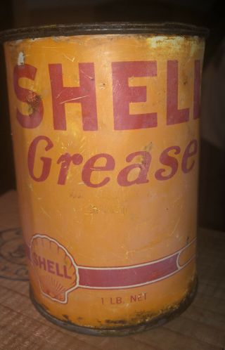 Vintage Shell 1 Lb Grease Can