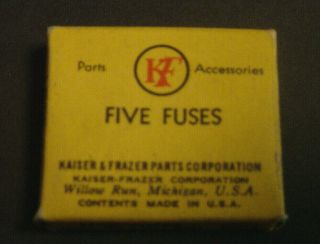 Nos Kaiser - Frazer Box Of 5 Fuses Parts Accessories Littelfuse Sfe 14 Vtg K - F