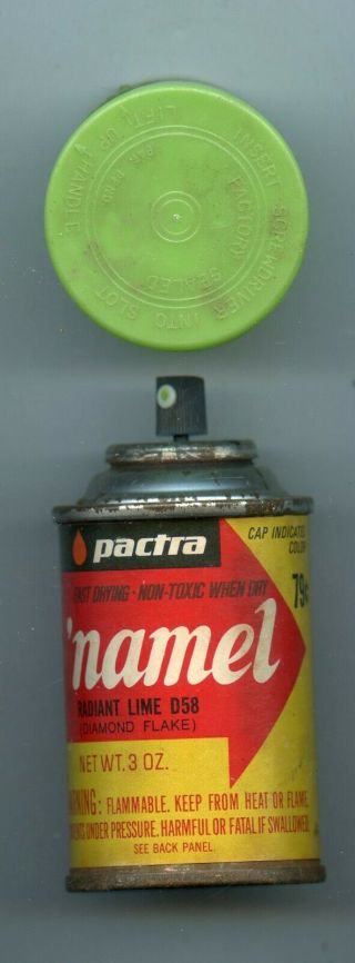 Vintage Pactra Small 3 Oz Spray Paint Can 058 Radiant Lime