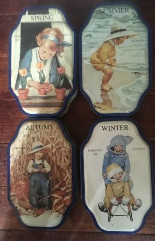 Vintage Complete Set Good Housekeeping Spring/summer/autumn/winter Tins