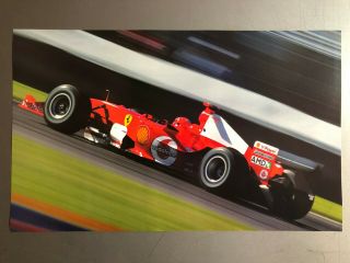2005 Ferrari Michael Schumacher Formula 1 Race Car Print Picture Poster Rare