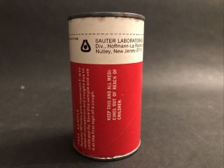 Vintage Romilar III Cough Syrup Bottle Promo Sample Metal Tin Can 2/3 oz 2