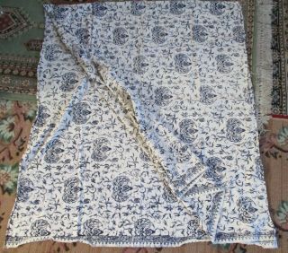 2 Metres Vintage 1960s Blue & White Indonesian Cotton Batik