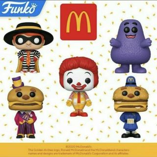 Funko Pop Ad Icon Mcdonalds Complete Set Of 5 Pop Figures In Hand Ready To Ship