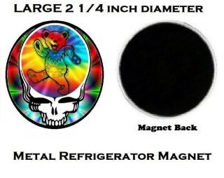 M138 Grateful Dead Jerry Garcia Bear Large Metal Refrigerator Magnet