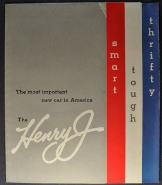 1951 Kaiser Henry J Sales Brochure Folder Sedan 51