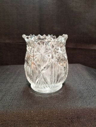 Vintage Cut Glass Toothpick Holder