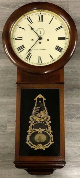Seth Thomas Regulator No 1 - Model 1860 - 36 " Tall - Case - Wall Clock
