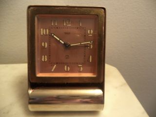 Vintage Swiss Jaeger Lecoultre 2 Day Alarm Travel Clock -