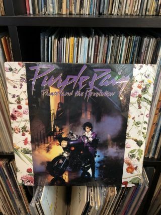 Prince & The Revolution Lp Purple Rain Orig Vinyl Record Album ‘84 Shrink Poster