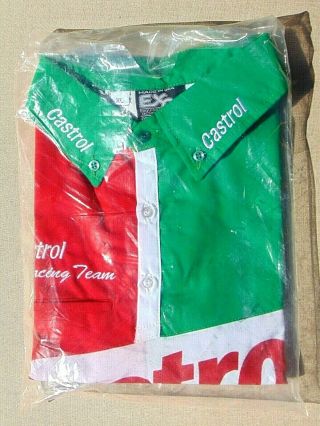 Nos Nib Vintage 1970 Castrol Racing Team Shirt Xl Made Usa Gas Oil Advertising