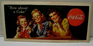 1950 ' s COCA - COLA ADVERTISING INK BLOTTERS THREE DIFFERENT OLD STOCK 2