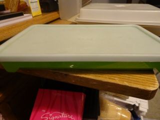 Tupperware Deli Lunch Meat Cheese Keeper 1292 & Lid 1293 Lime Green