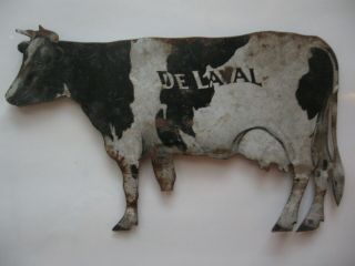 Vintage De Laval Cream Separator Cow Advertising Tin Postcard No 1