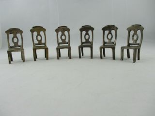 Set Of 6 Metal Place Card Holder Miniature Chairs
