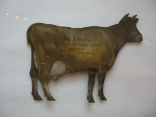 Vintage De Laval Cream Separator Cow Advertising Tin Postcard No 2