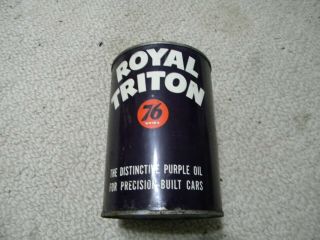 Vintage Royal Triton Union 76 Purple Motor Oil Can (full)
