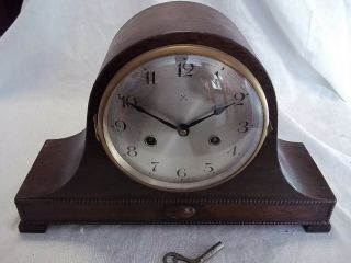Vintage Nap Hat Striking Mantle Clock By H A C