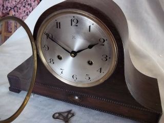 vintage nap hat striking mantle clock by H A C 3