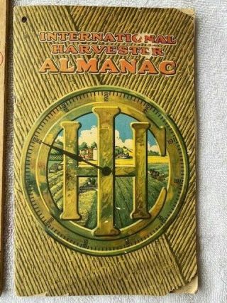 V) 1918 International Harvester Almanac Calendar Book Horse Drawn Plows Orginal