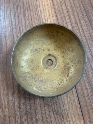 Antique Large Bell 19th C Brass Bronze Clock Diameter 8CM 2