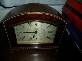 Estate Vintage Mantle Clock Silver Dial/ /not Working/