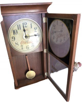 Memorable Coca - Cola Clock Circa 1900’s Pendulum Clock