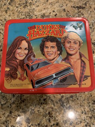 Vintage 80s 1980 Aladdin The Dukes Of Hazzard Metal Lunch Box