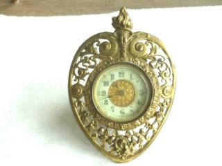 Antique British United Clock Company Brass Mantel Clock