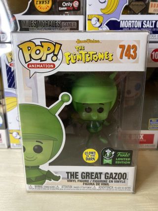 Funko Pop The Great Gazoo 743 (eccc/le Funko Shop Exclusive) Figure W/protector