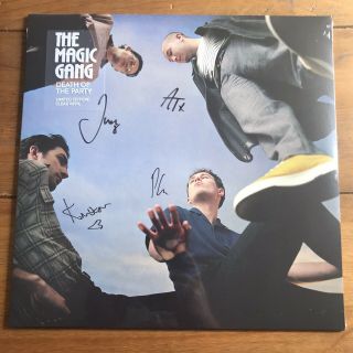 The Magic Gang - Death Of The Party 12” Clear Vinyl Signed Autographed