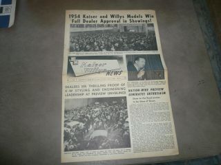 1954 March 1 Kaiser Frazer Dealer News Brochure Volume I No 2 -
