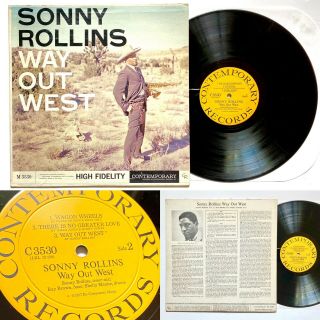Sonny Rollins Way Out West Mono 1959 Vinyl Lp Contemporary