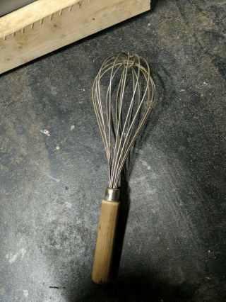 Vintage Antique Hand Mixer Wire Whip Whisk Primitive Wood Handle