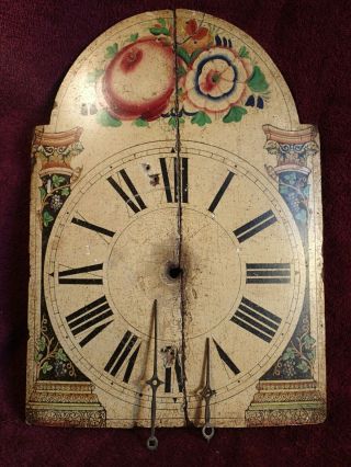 Large 1800 - S Antique Wall Clock Dial Face,  2 Hands Germany German