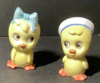 Vintage Collectibles Salt And Pepper Bisque Shakers Duck And Chick