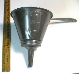 Vintage Metal Nesco Kitchen Measuring Cup,  Strainer & Funnel