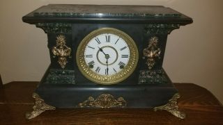 Seth Thomas Adamantine Mantle Clock Model 295 E