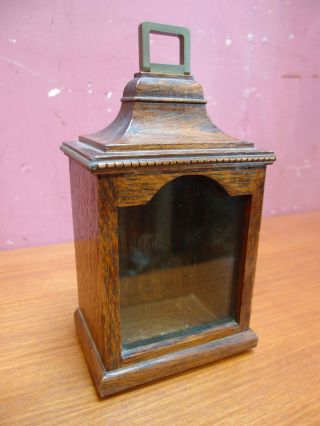 Antique Oak Mantle Bracket Clock Case Only C1930 