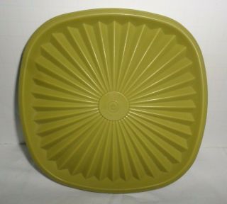 Vintage Tupperware Avocado Green Replacement Lid Seal Servalier Square 841