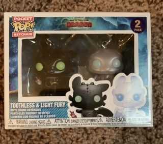 Funko Pocket Pop Keychain Toothless And Light Fury How To Train Your Dragons