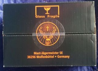 Limited: Set Of 6 Frosted Jagermeister Shot Glasses 1 Oz.  Glass Relief Logo